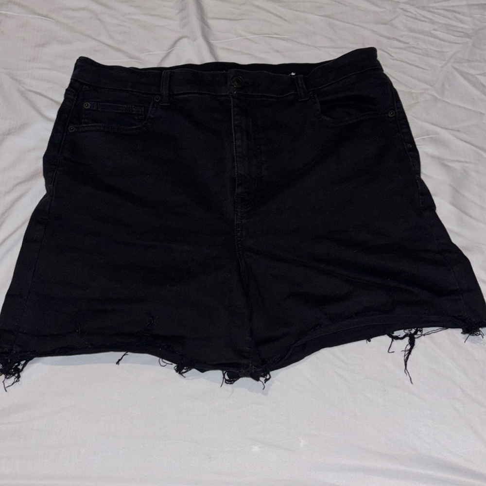 Black American eagle jeans curvy high rise legging dark shortie